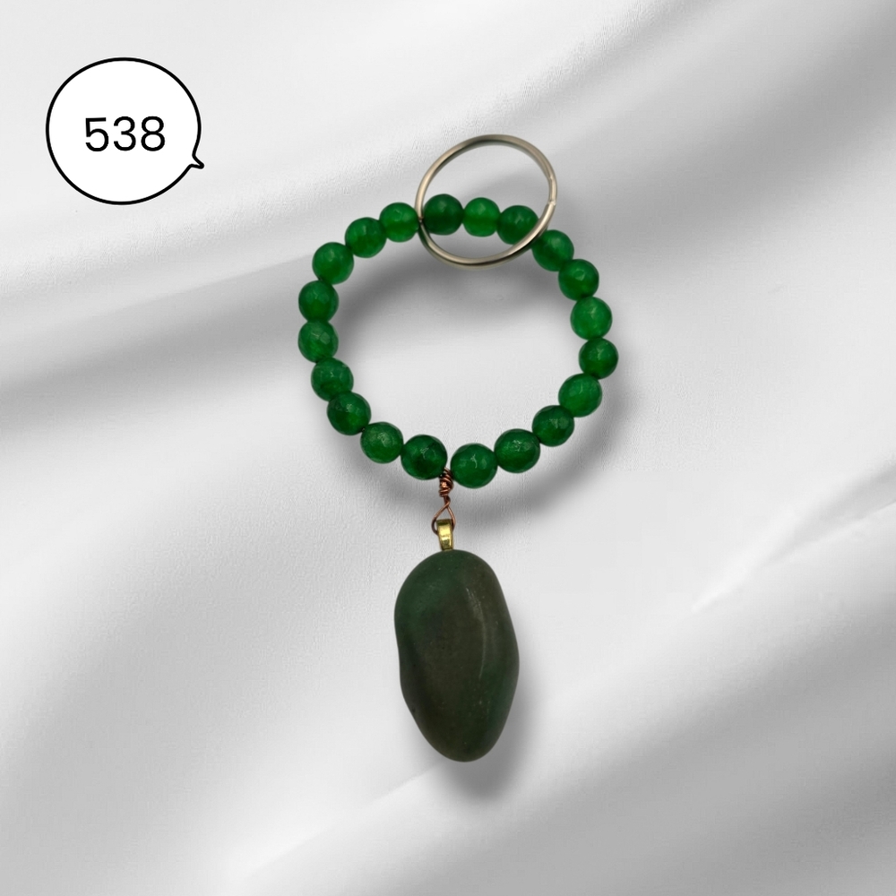 Handmade Green Aventurine Gemstone Keychain